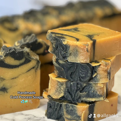 Turmeric & Activated Charcoal Detox Soap with Orange & Cinnamon Essential Oil