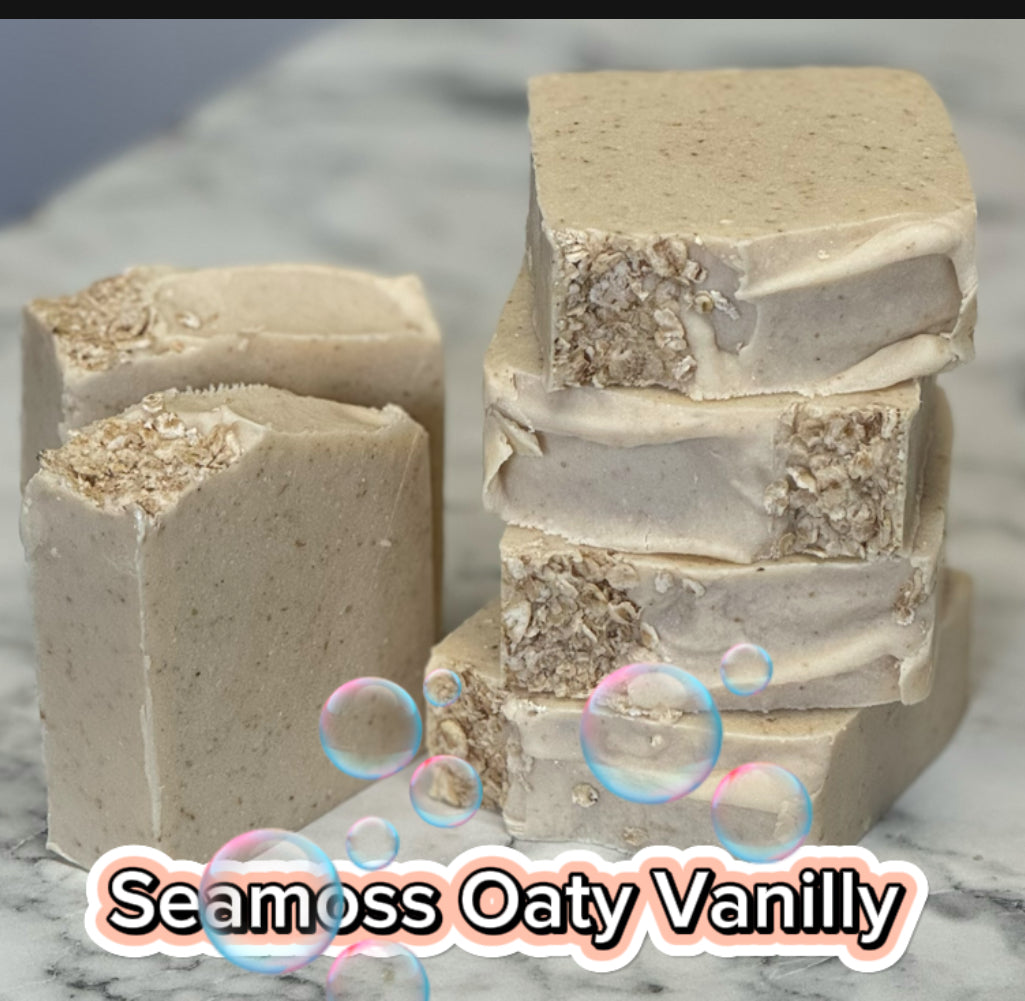 Sea-moss Oaty Vanilly Soap Bar.