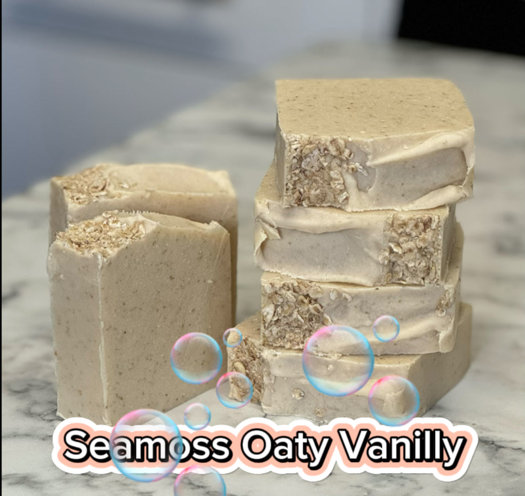 Sea-moss Oaty Vanilly Soap Bar.